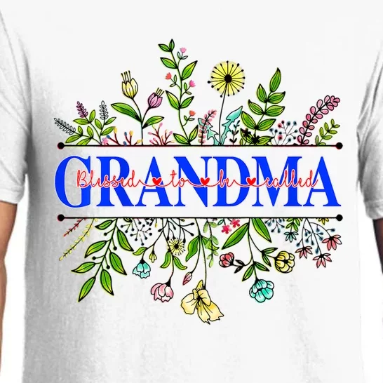 Blessed To Be Called Grandma Wildflower Pajama Set