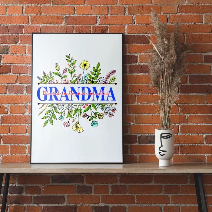 Blessed To Be Called Grandma Wildflower Poster