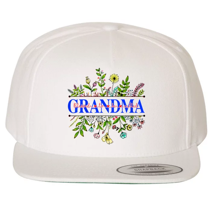 Blessed To Be Called Grandma Wildflower Wool Snapback Cap