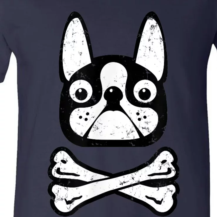 Boston Terrier V-Neck T-Shirt