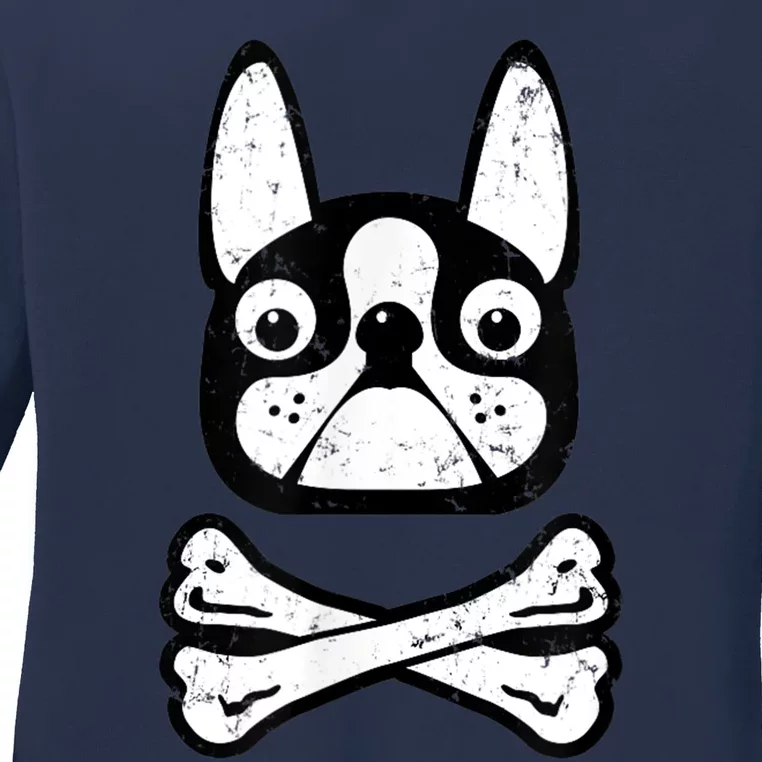 Boston Terrier Ladies Long Sleeve Shirt