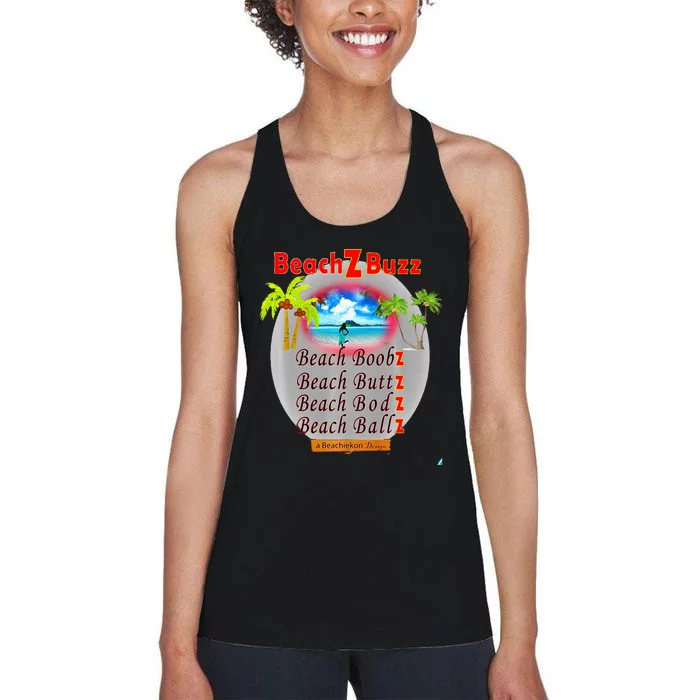 BeachiekonDesigns Teaseteetops Beach Z Buzz Women's Racerback Tank