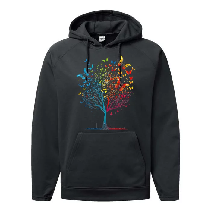 Butterfly Tree Beautiful Performance Fleece Hoodie