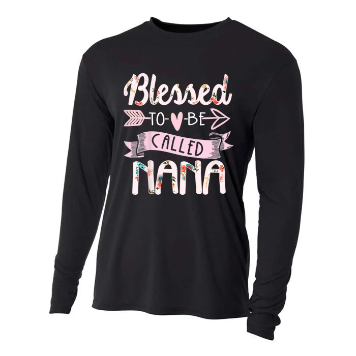 Blessed To Be Called Nana MotherS Day Grandma Women Gift Cooling Performance Long Sleeve Crew