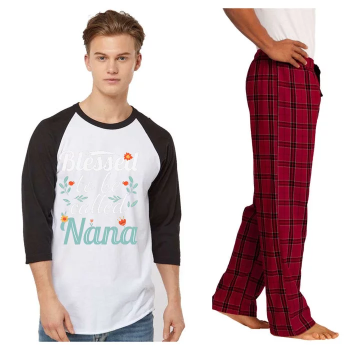 Blessed To Be Called Nana Raglan Sleeve Pajama Set