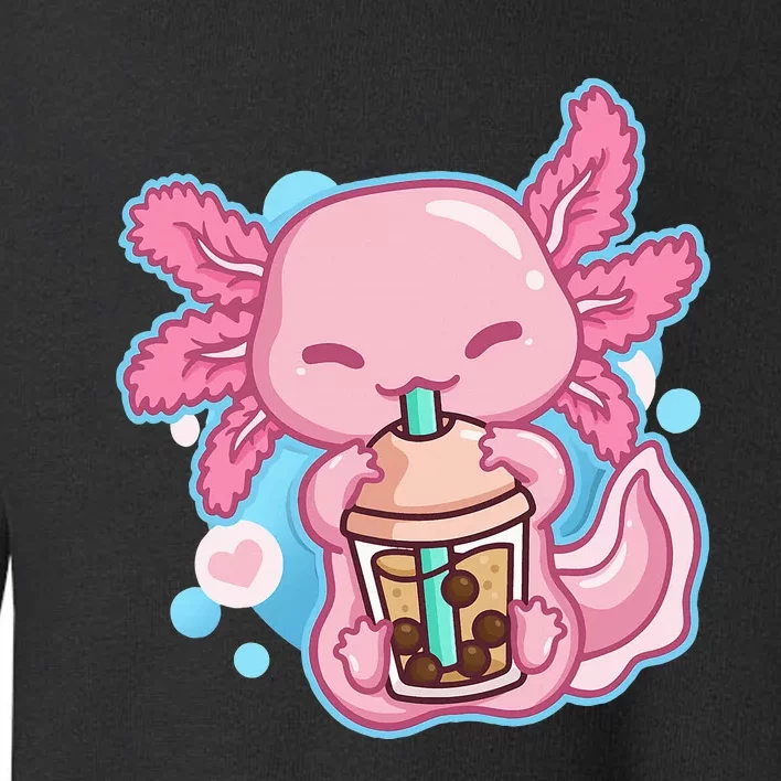 Boba Tea Bubble Tea Milk Tea Anime Axolotl Toddler Sweatshirt