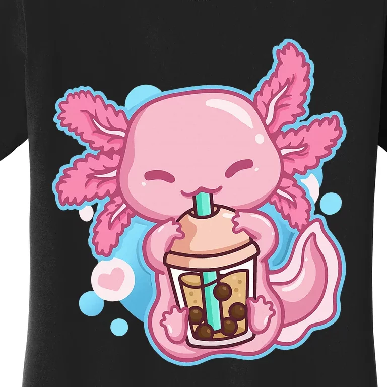 Boba Tea Bubble Tea Milk Tea Anime Axolotl Women's T-Shirt