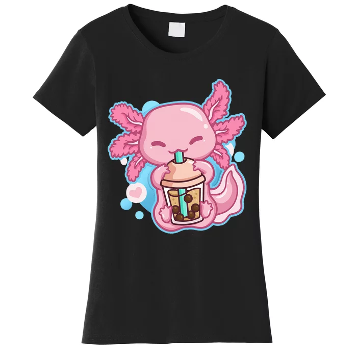 Boba Tea Bubble Tea Milk Tea Anime Axolotl Women's T-Shirt