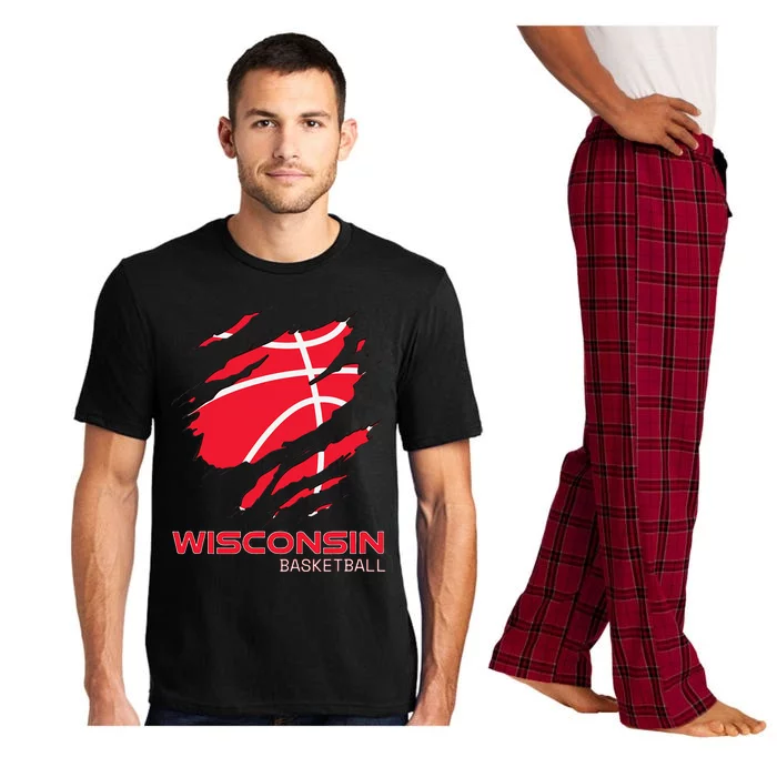 Basketball The Badger State Home Wisconsin Hoops Pajama Set