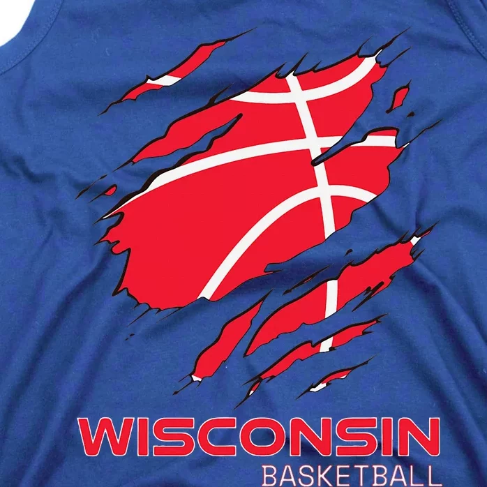 Basketball The Badger State Home Wisconsin Hoops Tank Top