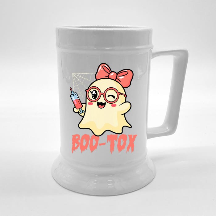 Boo Tox Boo Tox Halloween Nurse Injector Filler Botox Front & Back Beer Stein