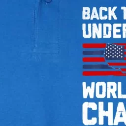 Back To Back Undefeated World Champs American Flag Usa Meaningful Gift Softstyle Adult Sport Polo