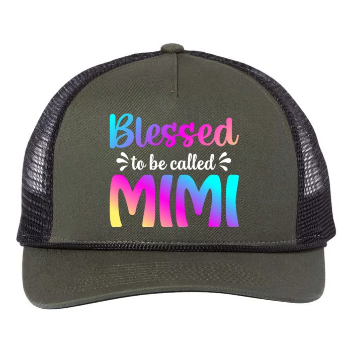 Blessed To Be Called Mimi Mother Retro Rope Trucker Hat Cap