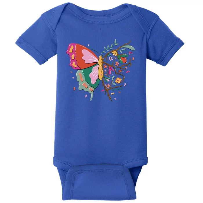 Butterfly Tree Branch Baby Bodysuit