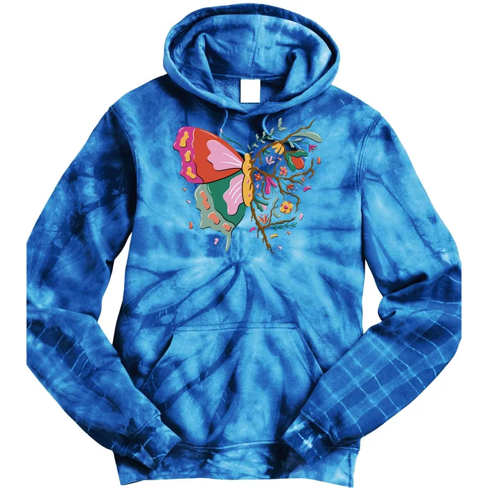 Butterfly Tree Branch Tie Dye Hoodie