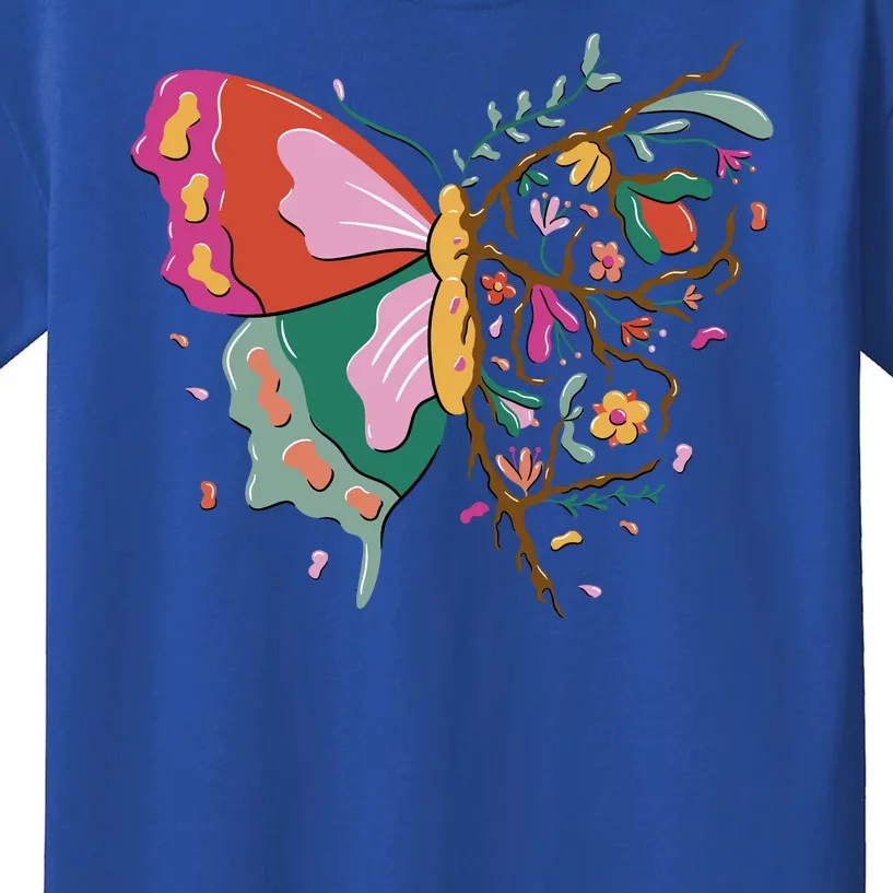 Butterfly Tree Branch Kids T-Shirt