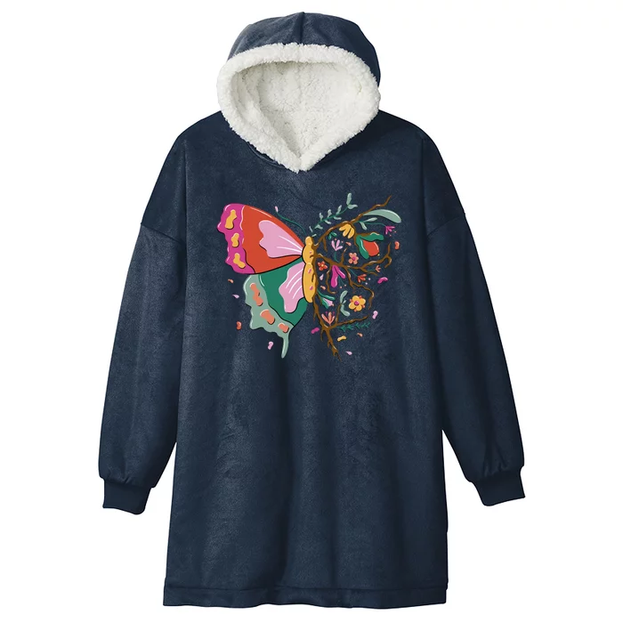 Butterfly Tree Branch Hooded Wearable Blanket