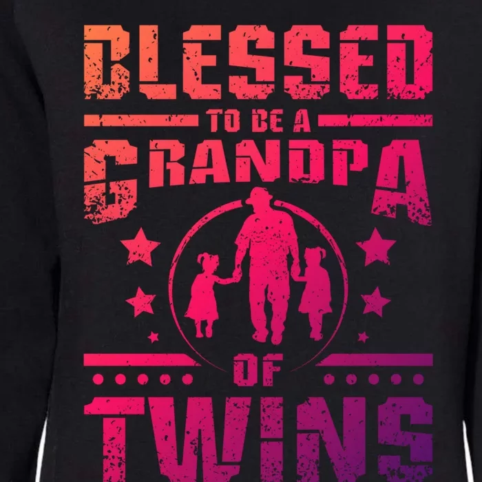 Blessed To Be A Grandpa Of Twins Gift Womens California Wash Sweatshirt