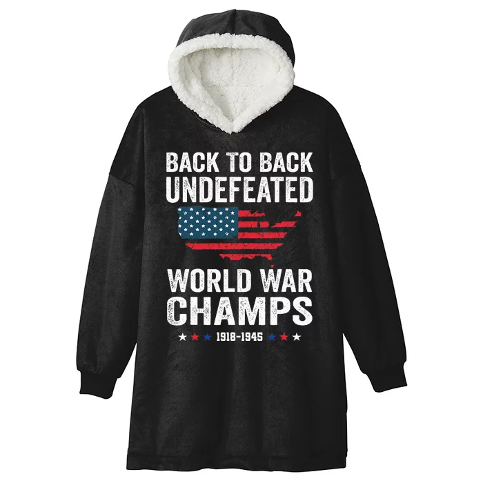 Back To Back Undefeated World War Champs Hooded Wearable Blanket