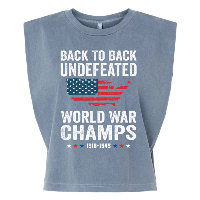 Back To Back Undefeated World War Champs Garment-Dyed Women's Muscle Tee