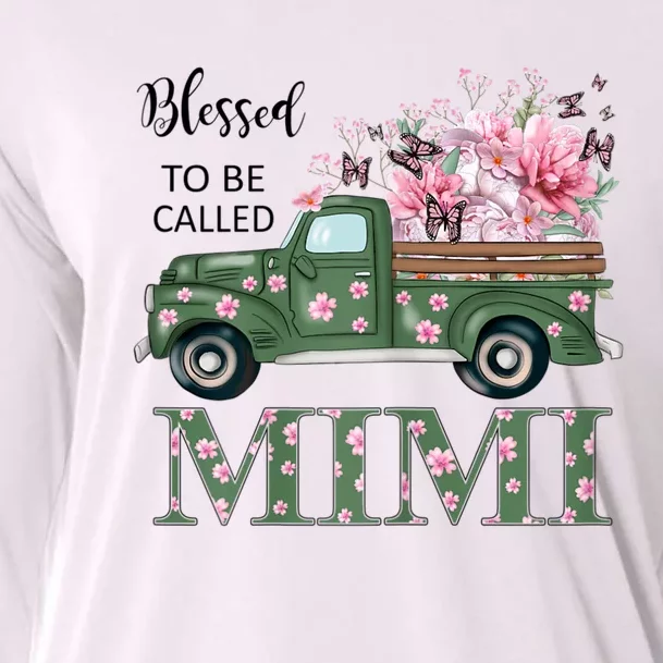 Blessed To Be Called Mimi Mother Day Birthday Christmas Mimi Cooling Performance Long Sleeve Crew