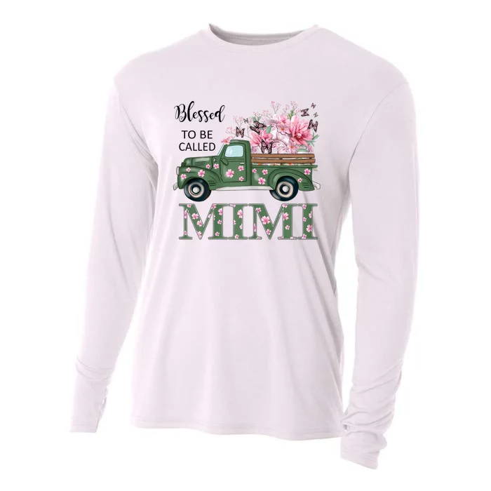 Blessed To Be Called Mimi Mother Day Birthday Christmas Mimi Cooling Performance Long Sleeve Crew