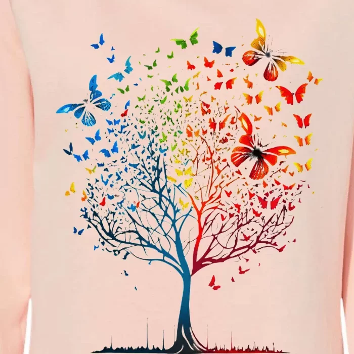 Butterfly Tree Beautiful Graphic Womens California Wash Sweatshirt