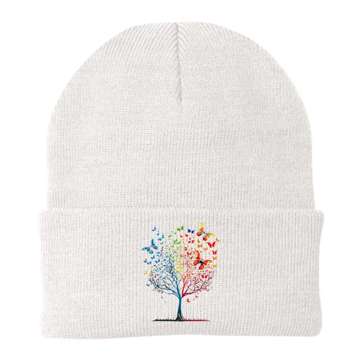 Butterfly Tree Beautiful Graphic Knit Cap Winter Beanie