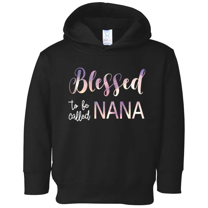 Blessed To Be Called Nana Grandma Christmas MotherS Day Toddler Hoodie