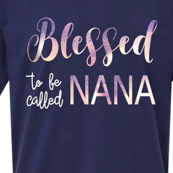 Blessed To Be Called Nana Grandma Christmas MotherS Day Sueded Cloud Jersey T-Shirt