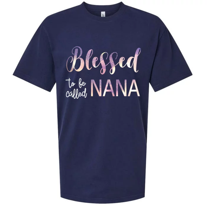 Blessed To Be Called Nana Grandma Christmas MotherS Day Sueded Cloud Jersey T-Shirt