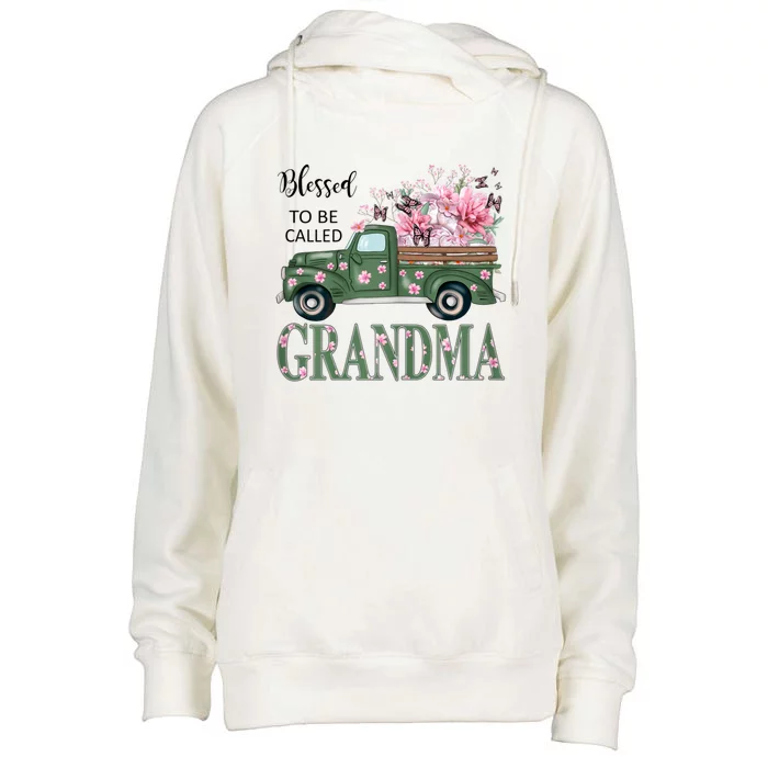 Blessed To Be Called Grandma Mother Day Birthday Christmas Womens Funnel Neck Pullover Hood