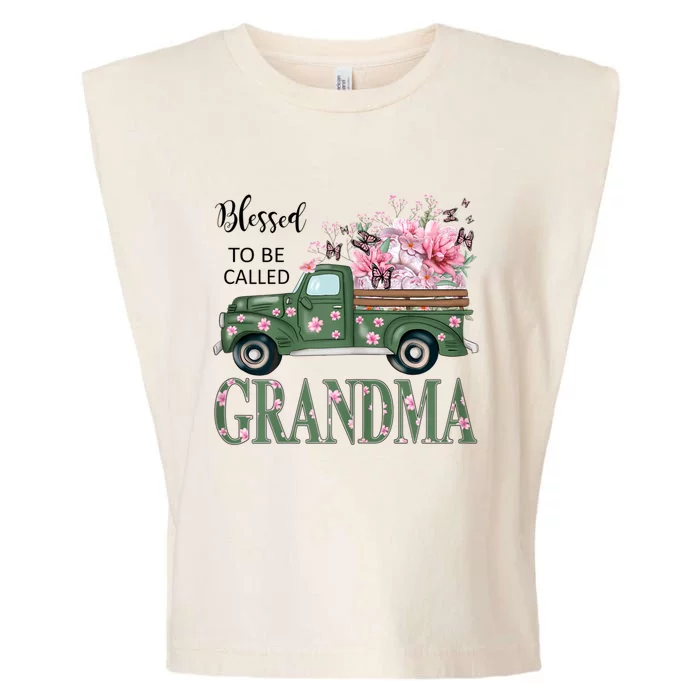 Blessed To Be Called Grandma Mother Day Birthday Christmas Garment-Dyed Women's Muscle Tee