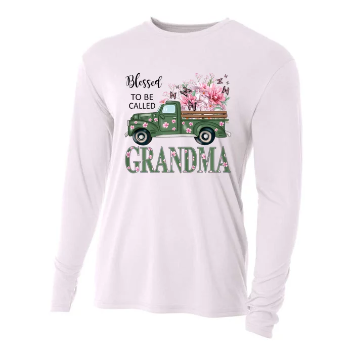 Blessed To Be Called Grandma Mother Day Birthday Christmas Cooling Performance Long Sleeve Crew