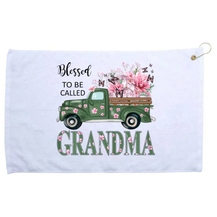 Blessed To Be Called Grandma Mother Day Birthday Christmas Grommeted Golf Towel