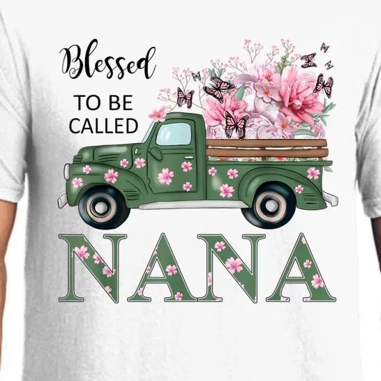 Blessed To Be Called Nana Mother Day Birthday Christmas Nana Pajama Set