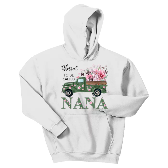 Blessed To Be Called Nana Mother Day Birthday Christmas Nana Kids Hoodie