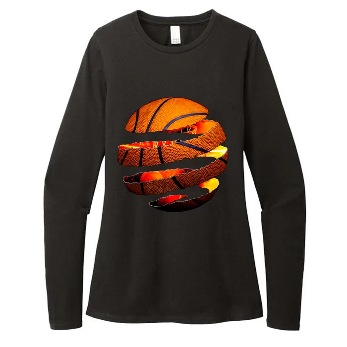 Basketball Tear Womens CVC Long Sleeve Shirt