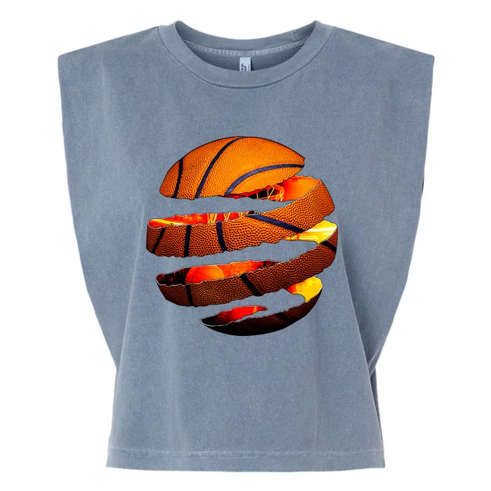 Basketball Tear Garment-Dyed Women's Muscle Tee