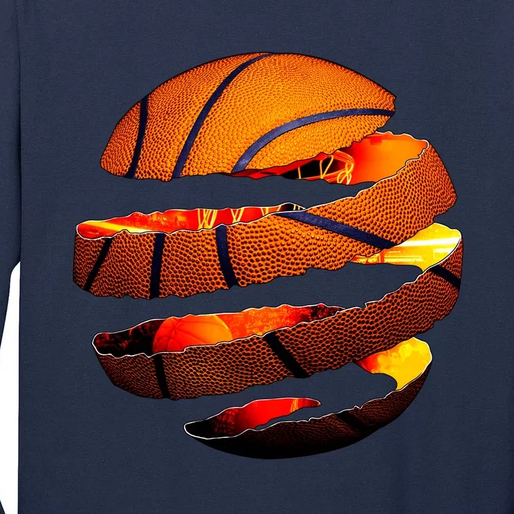 Basketball Tear Tall Long Sleeve T-Shirt