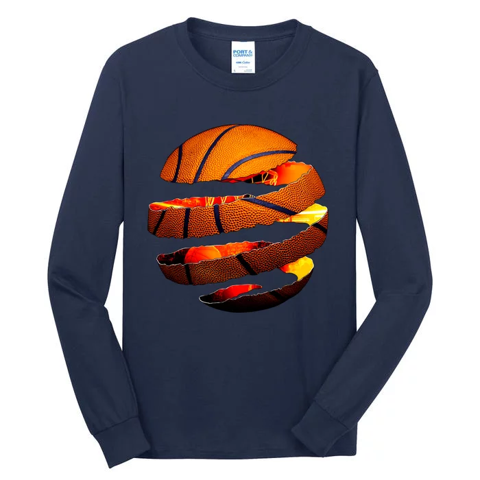 Basketball Tear Tall Long Sleeve T-Shirt