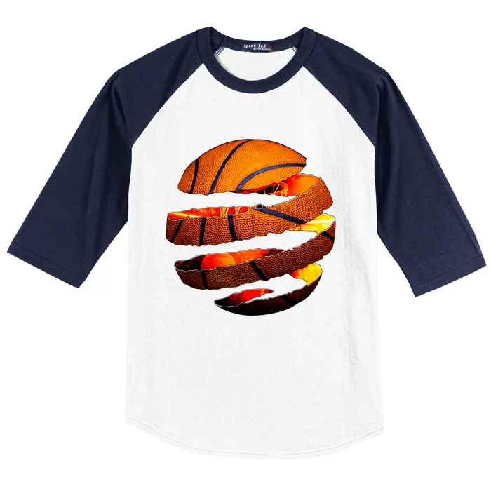 Basketball Tear Baseball Sleeve Shirt