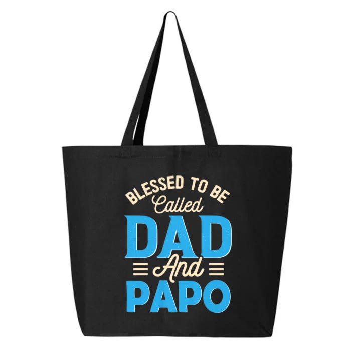 Blessed To Be Called Dad And Papo FatherS Day Grandpa 25L Jumbo Tote