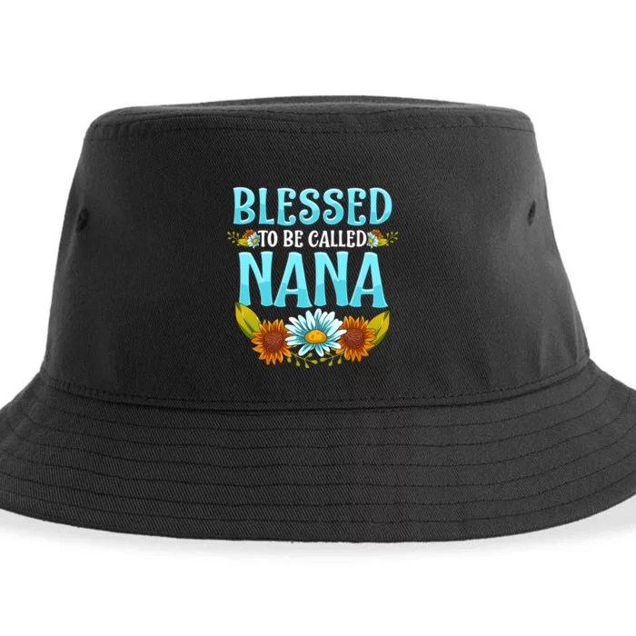 Blessed To Be Called Nana Floral Cute Mothers Day Sustainable Bucket Hat