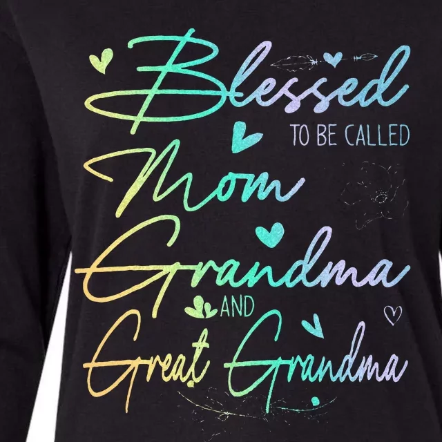 Blessed To Be Called Mom Grandma Womens Cotton Relaxed Long Sleeve T-Shirt