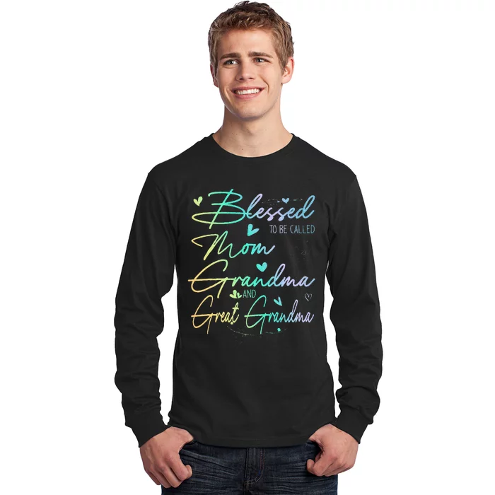 Blessed To Be Called Mom Grandma Long Sleeve Shirt