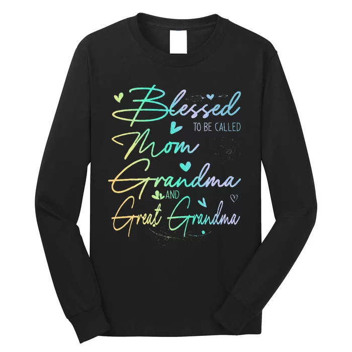 Blessed To Be Called Mom Grandma Long Sleeve Shirt