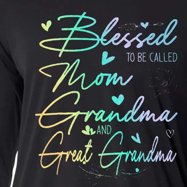 Blessed To Be Called Mom Grandma Cooling Performance Long Sleeve Crew