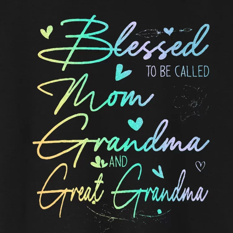 Blessed To Be Called Mom Grandma Women's Crop Top Tee