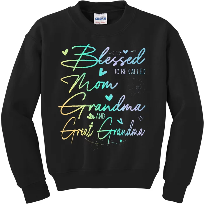 Blessed To Be Called Mom Grandma Kids Sweatshirt